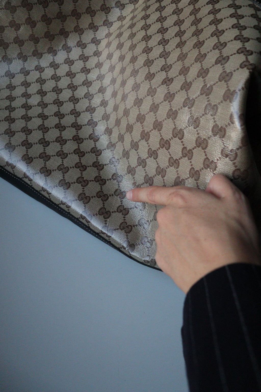 Borsa da viaggio Gucci in canvas GG beige