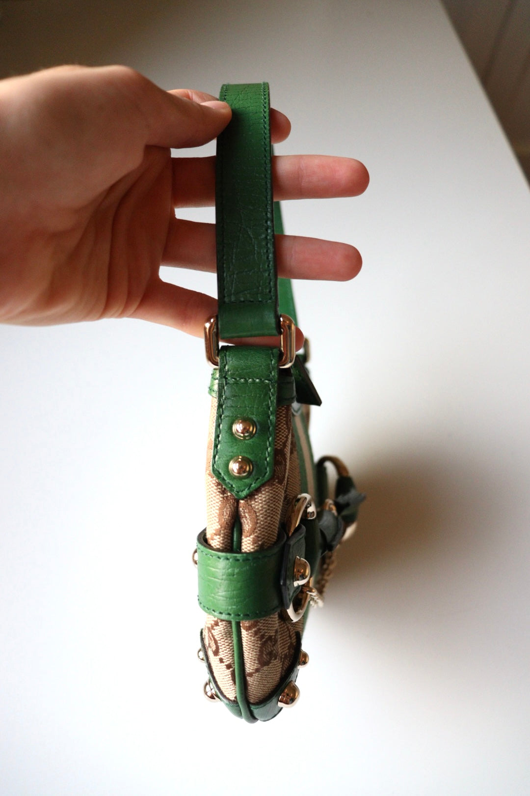 Gucci Mini Horsebit Chain – Tom Ford Era (Monogram GG & Verde)