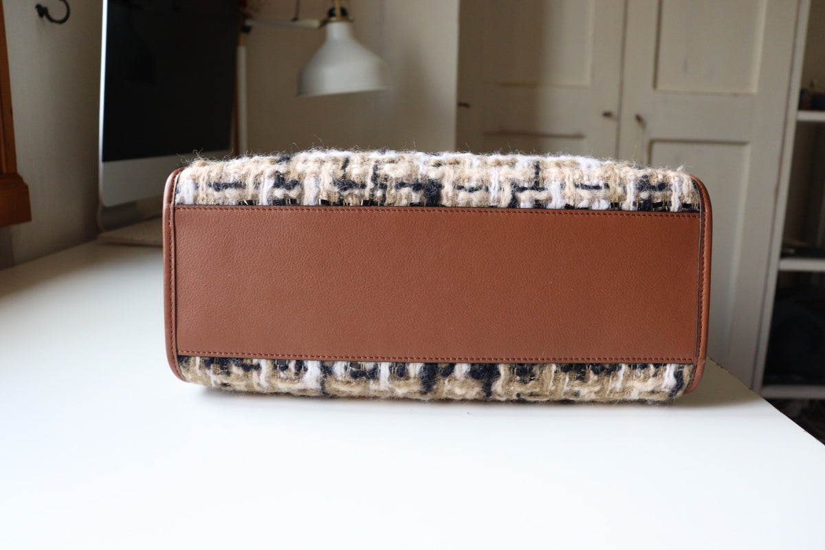Borsa Tote Lanvin in tweed e pelle pari al nuovo