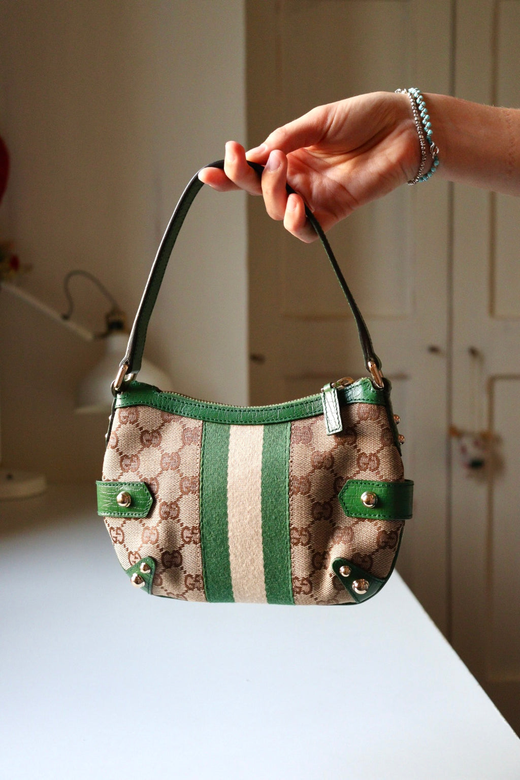 Gucci Mini Horsebit Chain – Tom Ford Era (Monogram GG & Verde)