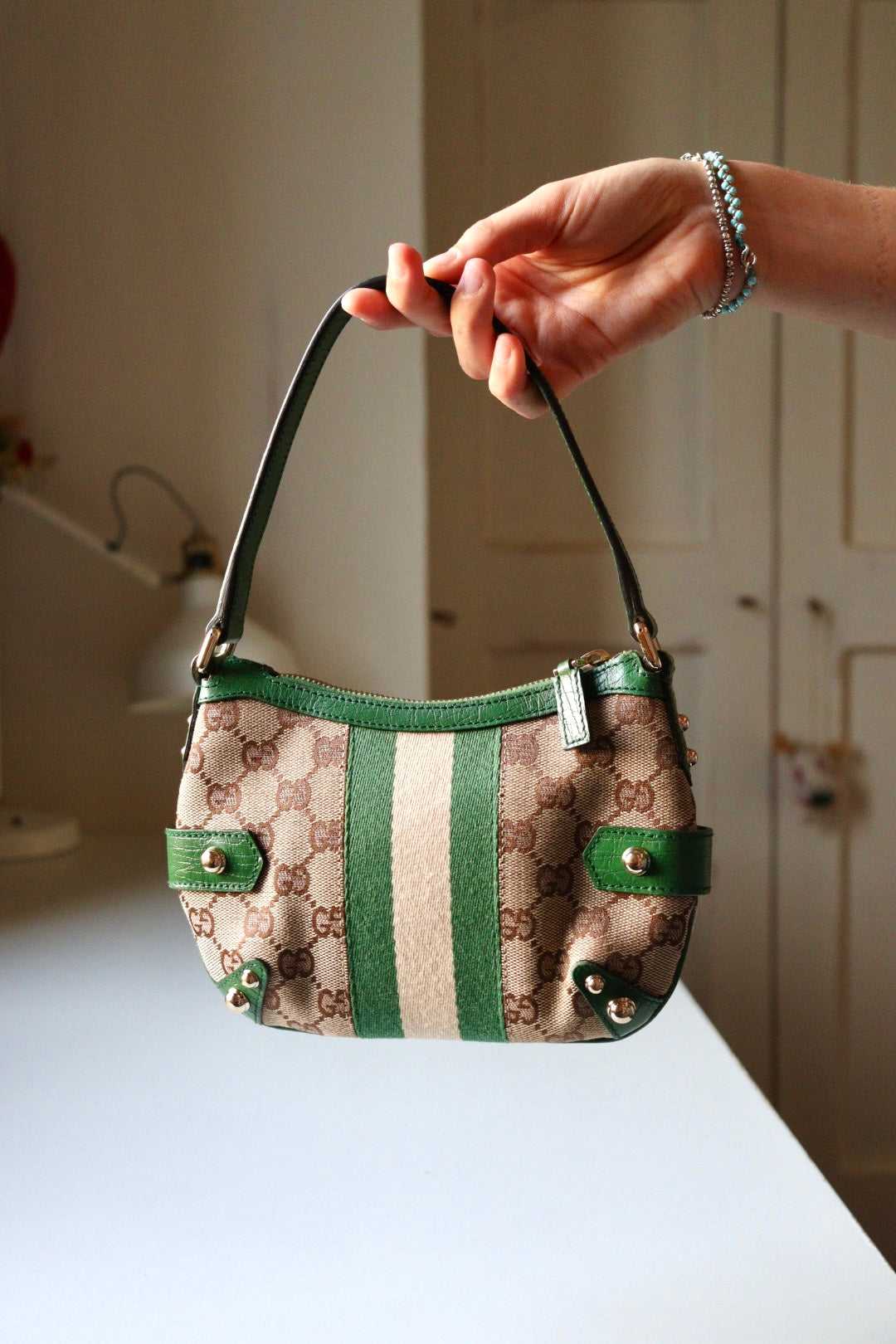 Gucci Mini Horsebit Chain – Tom Ford Era (Monogram GG & Verde)