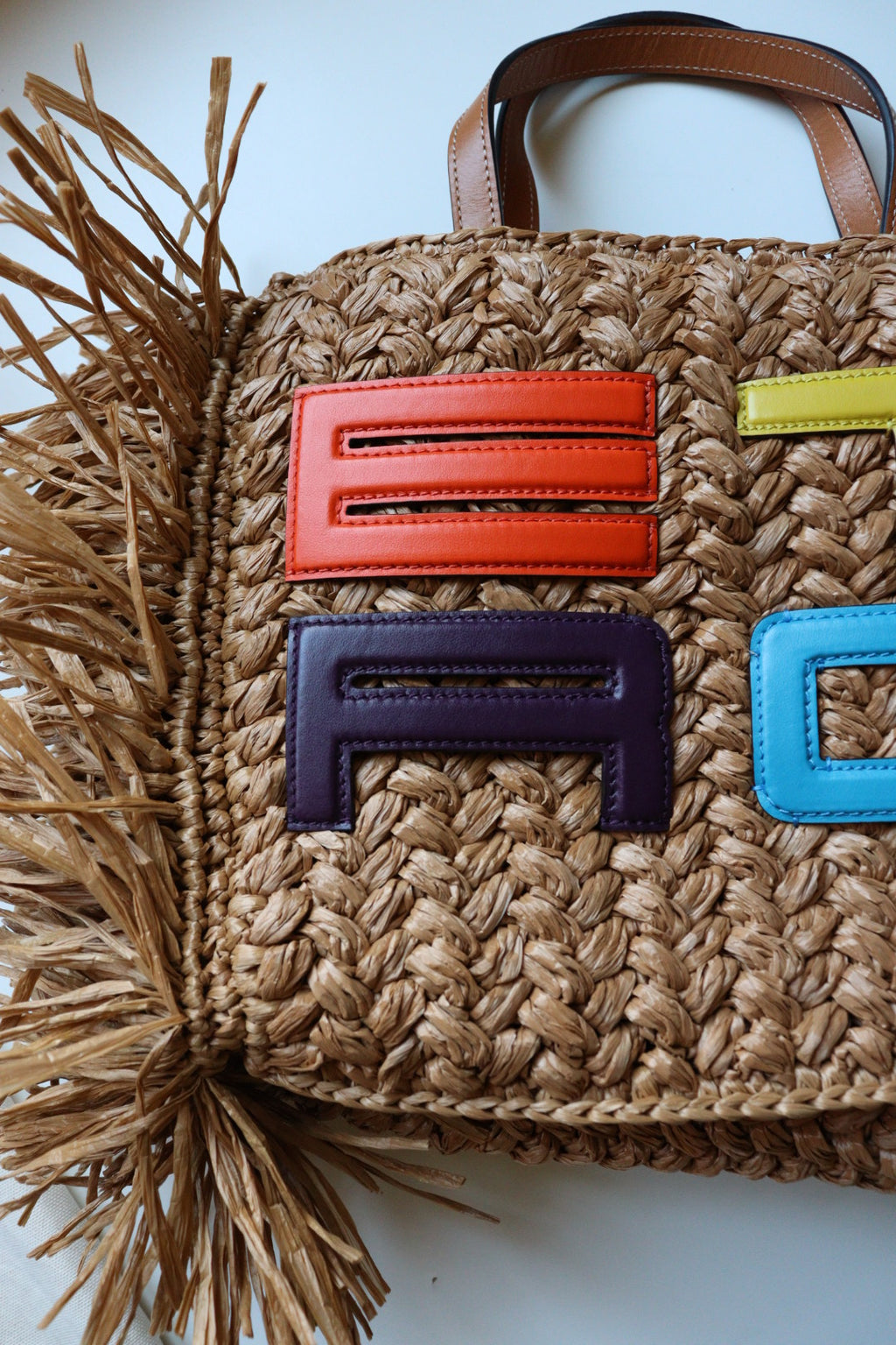 Borsa Tote in paglia di Etro
