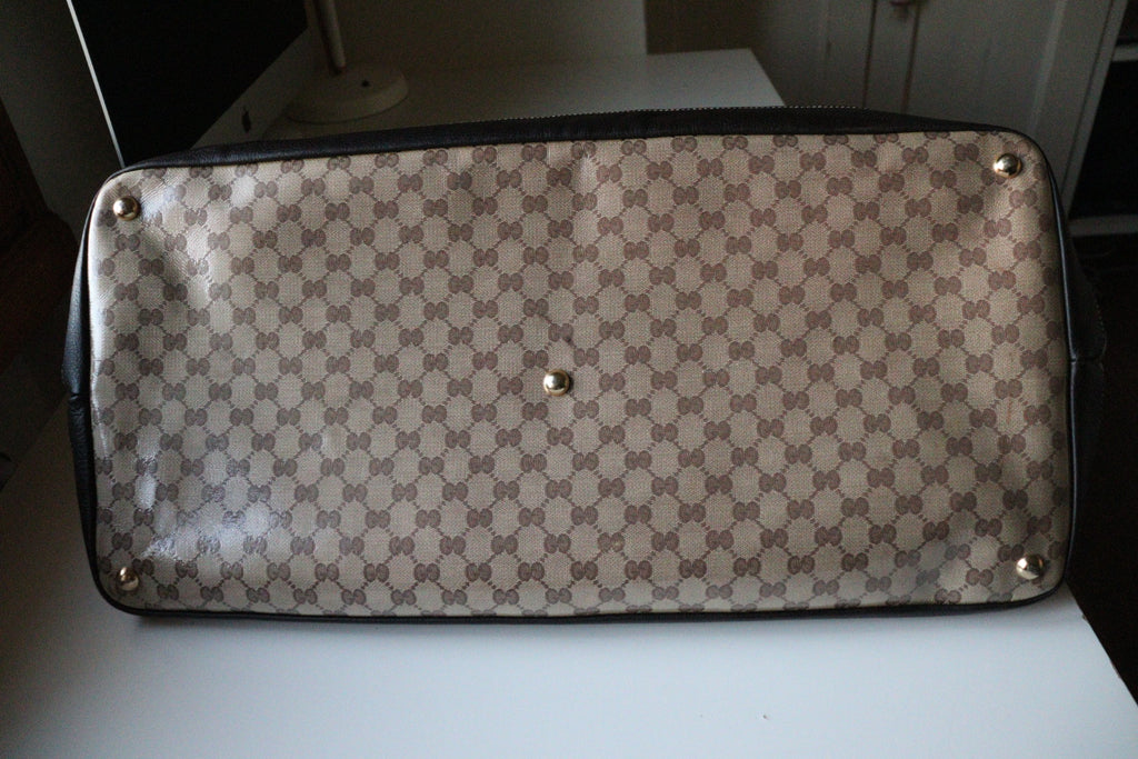 Borsa da viaggio Gucci in canvas GG beige