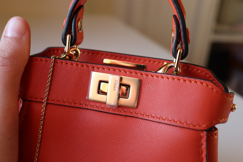 Fendi Nano Peekaboo arancione