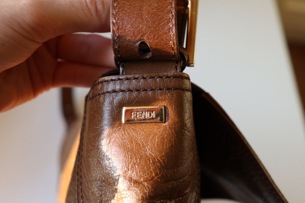 Fendi Baguette Large marrone in condizioni eccellenti