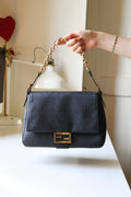 Fendi Mamma Baguette tela zucchino cerata