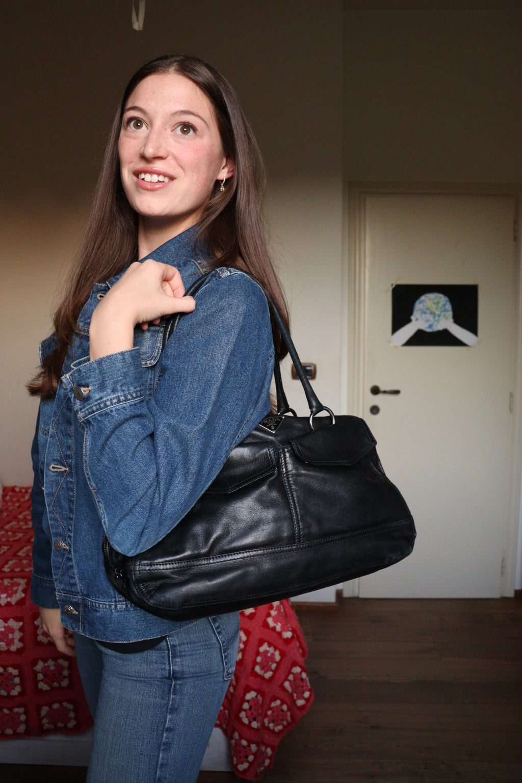 Prada Bowling Vintage anni 90 in nappa